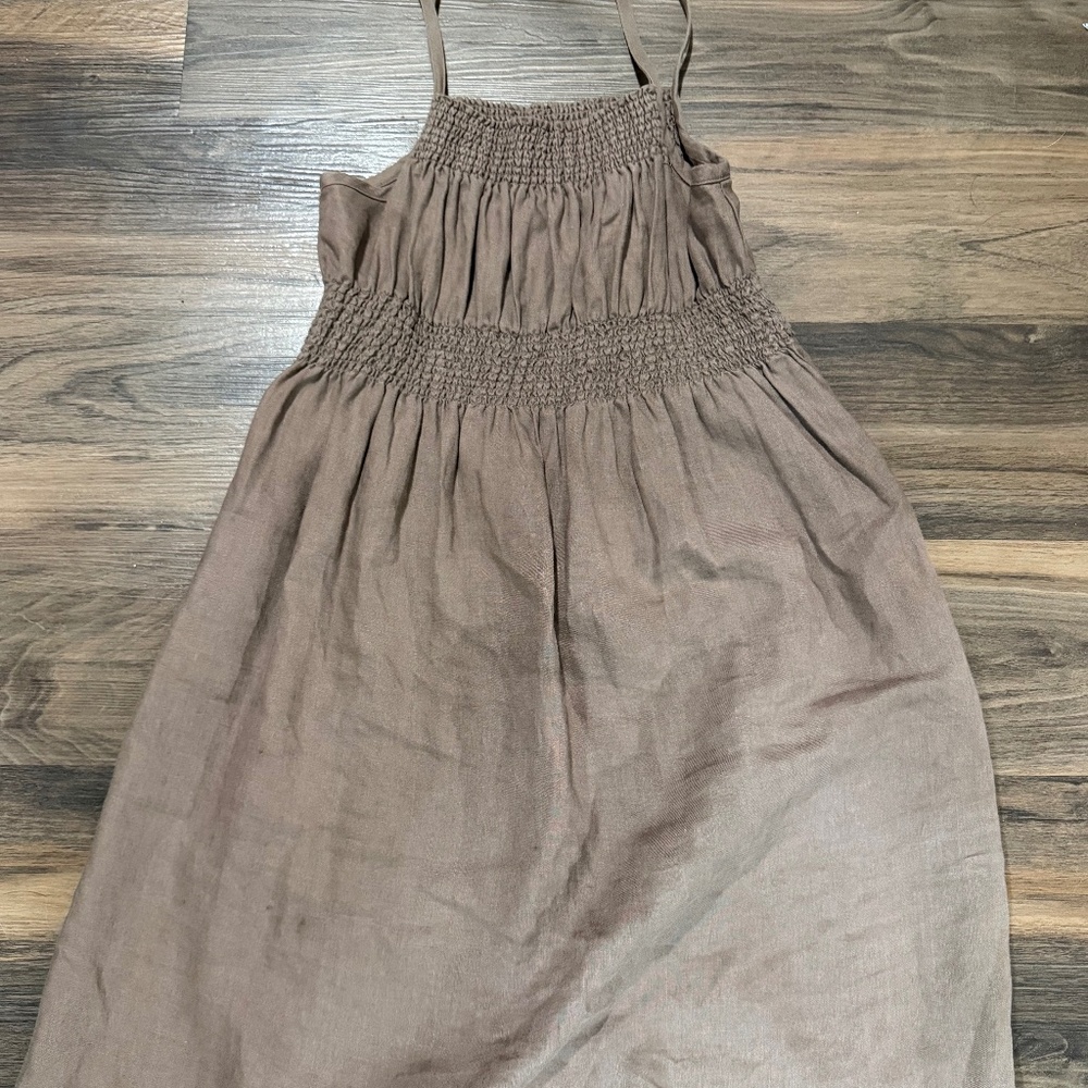Calvin Klein Jeans Linen Smocked Dress